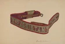 Fireman's Belt, c. 1940. Creator: Gerald Scalise