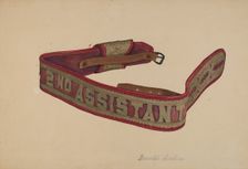 Fireman's Belt, c. 1940. Creator: Gerald Scalise