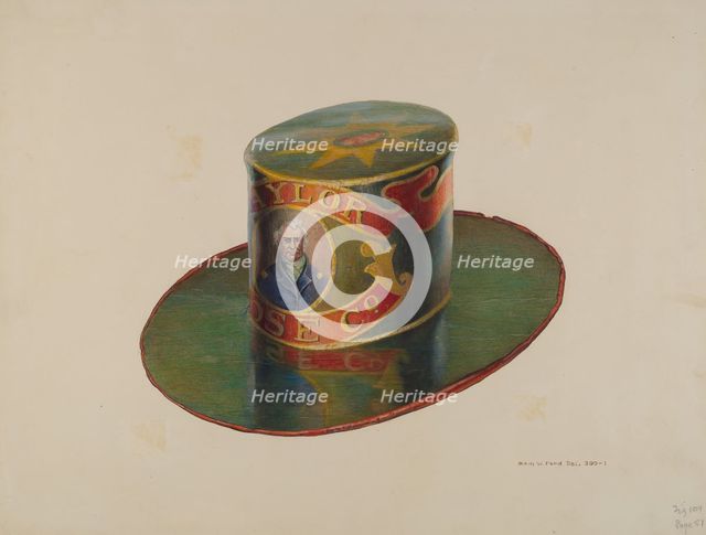 Fireman's Hat, c. 1939. Creator: Samuel W. Ford.