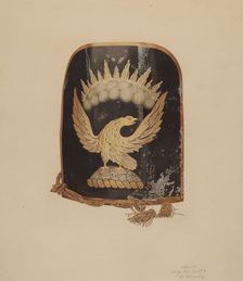 Fireman's Hat Shield, 1935/1942. Creator: Henry Murphy