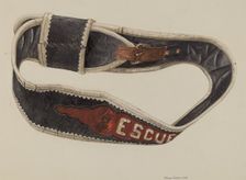 Fireman's Life Belt, 1938. Creator: Alfonso Moreno