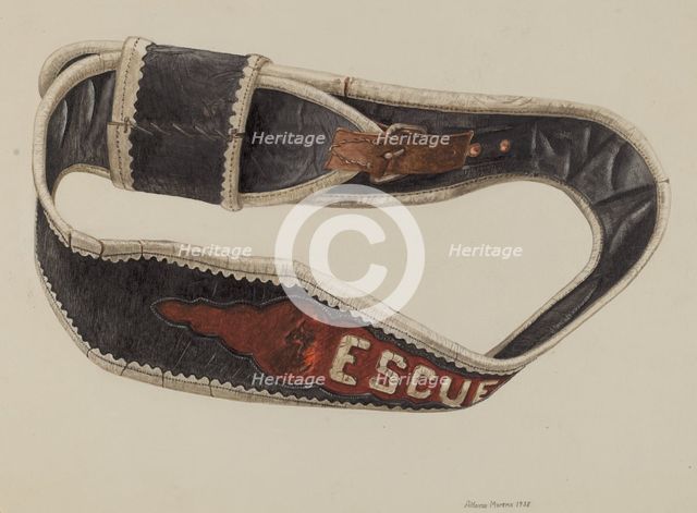 Fireman's Life Belt, 1938. Creator: Alfonso Moreno.