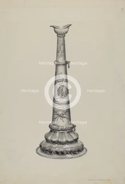 Fireman's Trumpet, 1936. Creator: Howard H. Sherman.