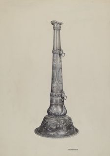 Fireman's Trumpet, c. 1937. Creator: Florence Hastings