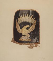Fireman's Hat Shield, 1935/1942. Creator: Henry Murphy