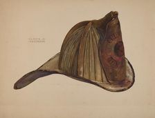 Fireman's Helmet, c. 1937. Creator: Elmer G Anderson