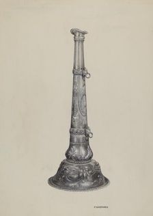 Fireman's Trumpet, c. 1937. Creator: Florence Hastings