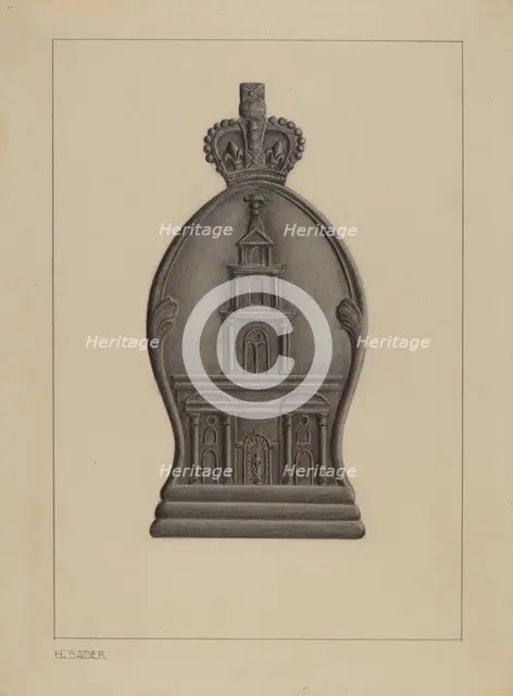 Firemark, 1935/1942. Creator: Herman Bader.