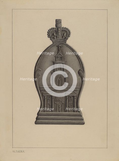 Firemark, 1935/1942. Creator: Herman Bader.