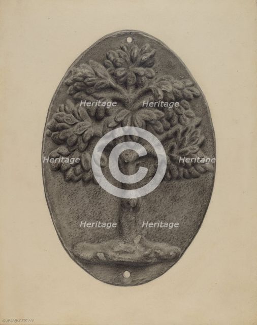 Firemark, 1935/1942. Creator: Milton Grubstein.