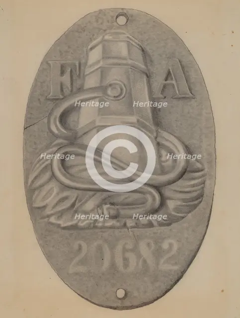 Firemark, c. 1936. Creator: Grace Halpin.