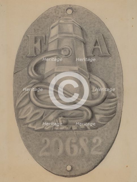 Firemark, c. 1936. Creator: Grace Halpin.