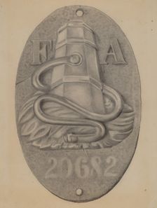 Firemark, c. 1936. Creator: Grace Halpin