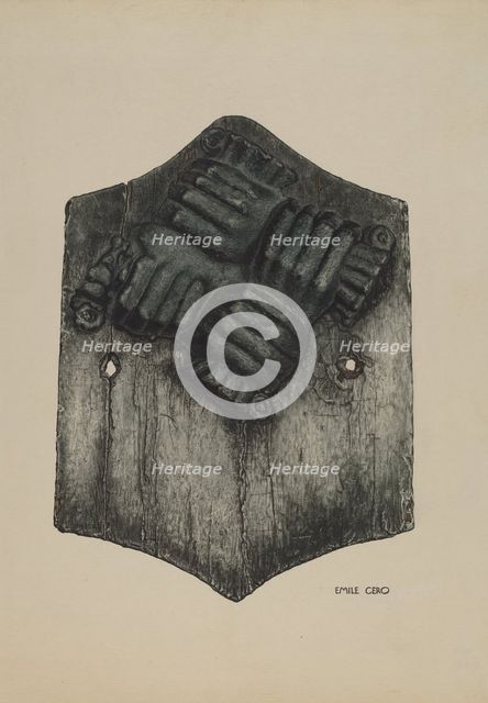 Firemark, c. 1937. Creator: Emile Cero.