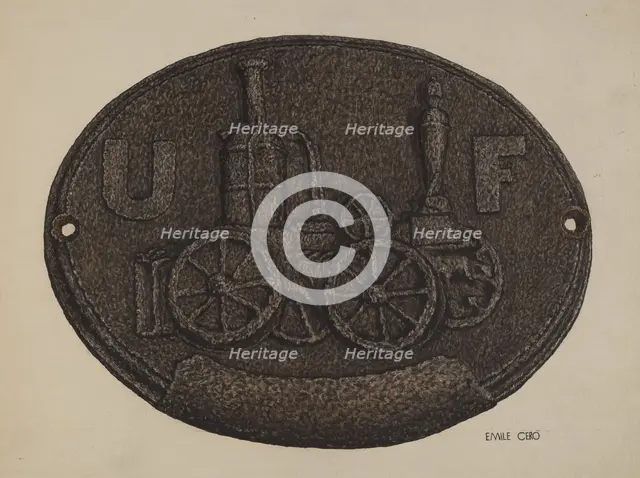 Firemark, c. 1937. Creator: Emile Cero.
