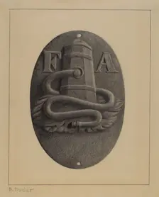Firemark, c. 1937. Creator: Herman Bader