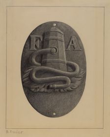 Firemark, c. 1937. Creator: Herman Bader