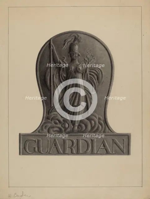 Firemark, c. 1937. Creator: Herman Bader.