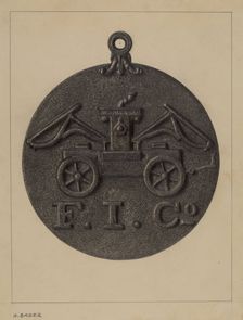 Firemark, c. 1937. Creator: Herman Bader
