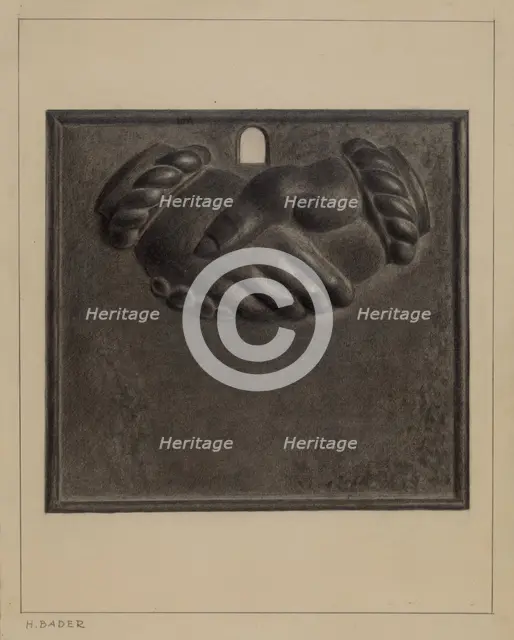 Firemark, c. 1937. Creator: Herman Bader.