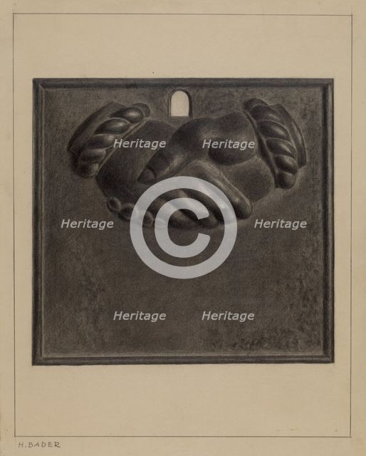 Firemark, c. 1937. Creator: Herman Bader.