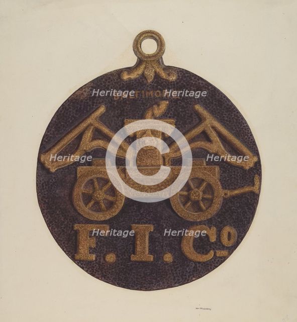 Firemark, c. 1938. Creator: Donald Williams.