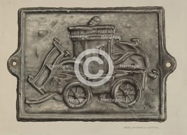Firemark, c. 1940. Creator: Rose Campbell-Gerke.
