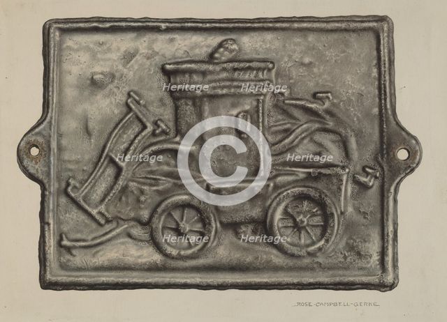 Firemark, c. 1940. Creator: Rose Campbell-Gerke.