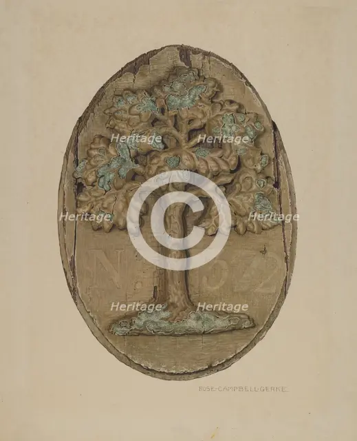Firemark, c. 1940. Creator: Rose Campbell-Gerke.