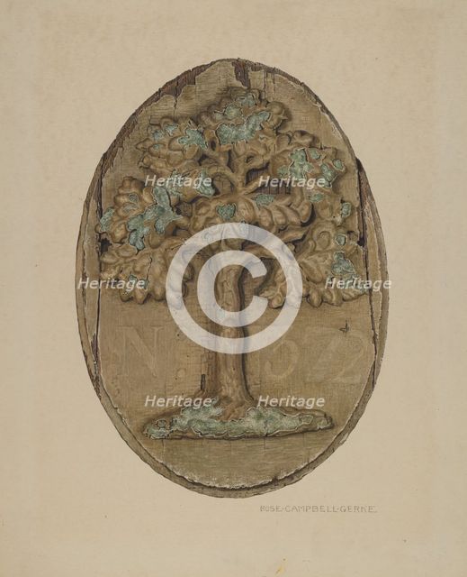 Firemark, c. 1940. Creator: Rose Campbell-Gerke.
