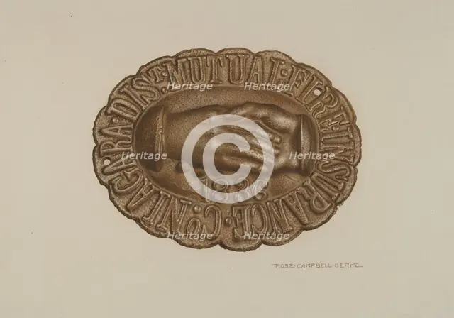 Firemark, c. 1940. Creator: Rose Campbell-Gerke.