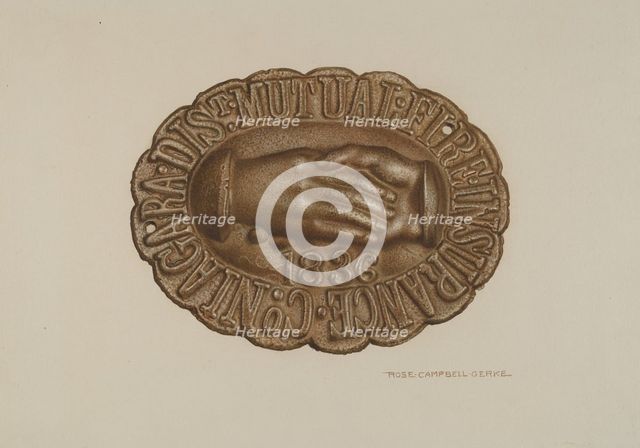 Firemark, c. 1940. Creator: Rose Campbell-Gerke.