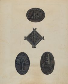 Firemarks, 1935/1942. Creator: Unknown