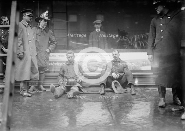 Firemen overcome, subway fire, 1/6/15, 1915. Creator: Bain News Service.