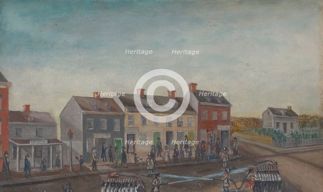 Firemen's Washing Day, 1870s. Creator: William P. Chappel.