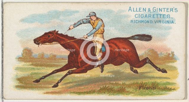 Firenzi, from The World's Racers series (N32) for Allen & Ginter Cigarettes, 1888. Creator: Allen & Ginter.