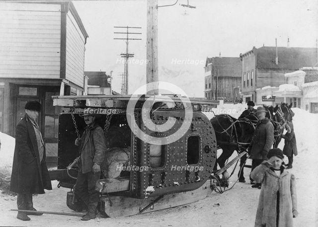 Firebox for first Copper River steamer, between c1900 and 1927. Creator: Hunt, Phinney S..