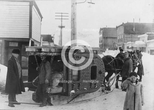 Firebox for first Copper River steamer, between c1900 and 1927. Creator: Hunt, Phinney S..