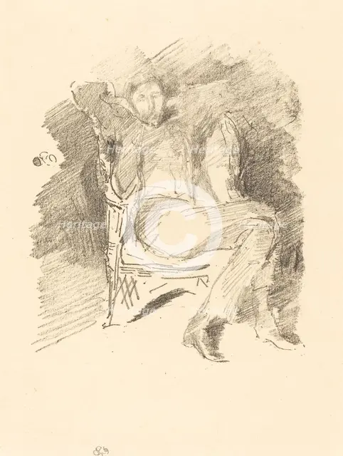 Firelight: Joseph Pennell, No. 1, 1896. Creator: James Abbott McNeill Whistler.