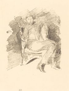 Firelight: Joseph Pennell, No. 1, 1896. Creator: James Abbott McNeill Whistler