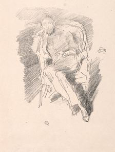 Firelight - Joseph Pennell, No. 2, 1896. Creator: James McNeill Whistler (American, 1834-1903)