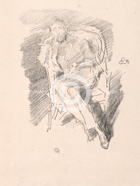 Firelight - Joseph Pennell, No. 2, 1896. Creator: James McNeill Whistler (American, 1834-1903).