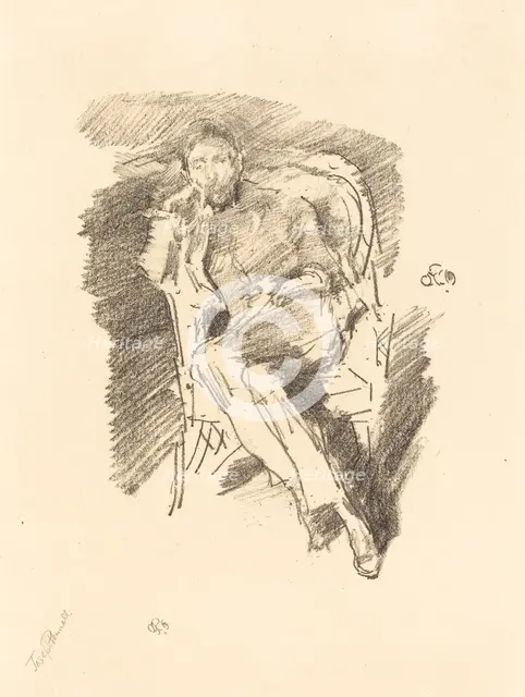 Firelight: Joseph Pennell, No. 2, 1896. Creator: James Abbott McNeill Whistler.
