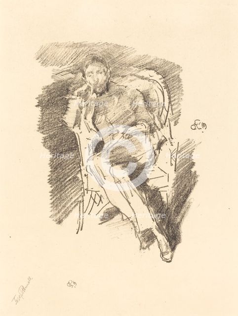 Firelight: Joseph Pennell, No. 2, 1896. Creator: James Abbott McNeill Whistler.