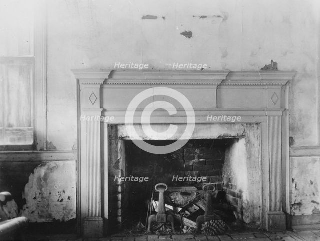 Fireplace, New Orleans or Charleston, South Carolina, between 1920 and 1926. Creator: Arnold Genthe.