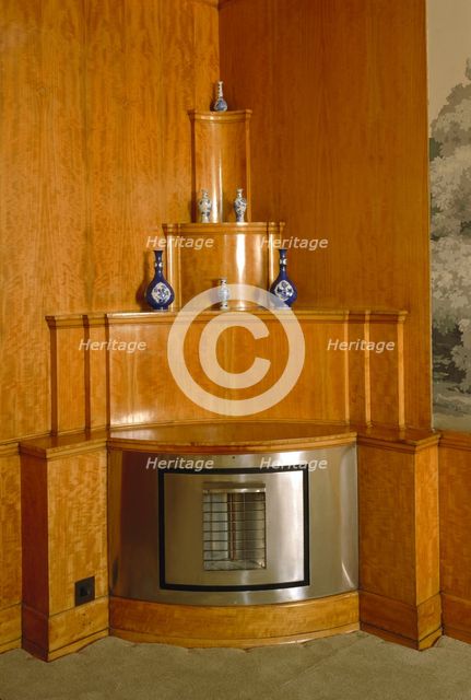 Fireplace at Eltham Palace, London, 1999. Artist: J Bailey