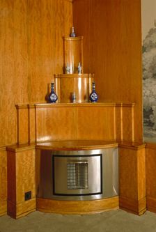 Fireplace at Eltham Palace, London, 1999. Artist: J Bailey