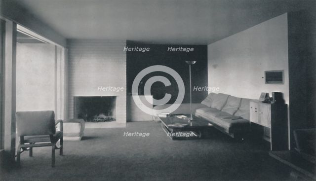 'Fireplace corner by Richard J. Neutra', 1942. Artist: Unknown.
