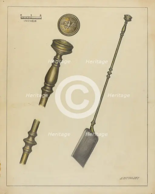 Fireplace Equipment, 1935/1942. Creator: Jack Staloff.