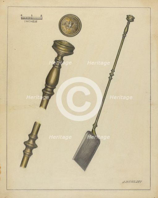Fireplace Equipment, 1935/1942. Creator: Jack Staloff.